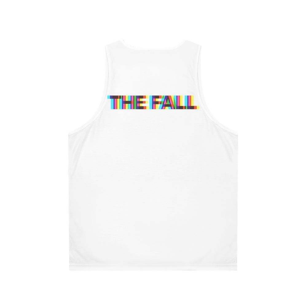 Unisex tank top featuring The Fall and Mark E. Smith design - Back