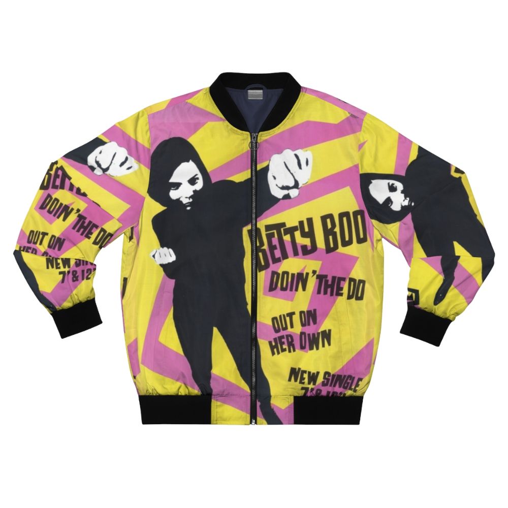 Retro 90s bomber jacket with 'Betty Boo Doin The Do' graphic