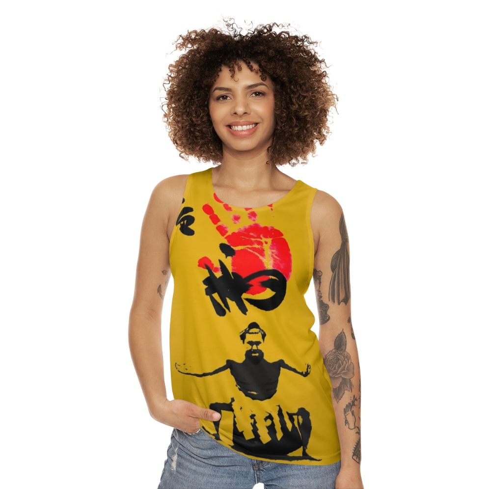 Japanese sumo wrestler unisex tank top - women