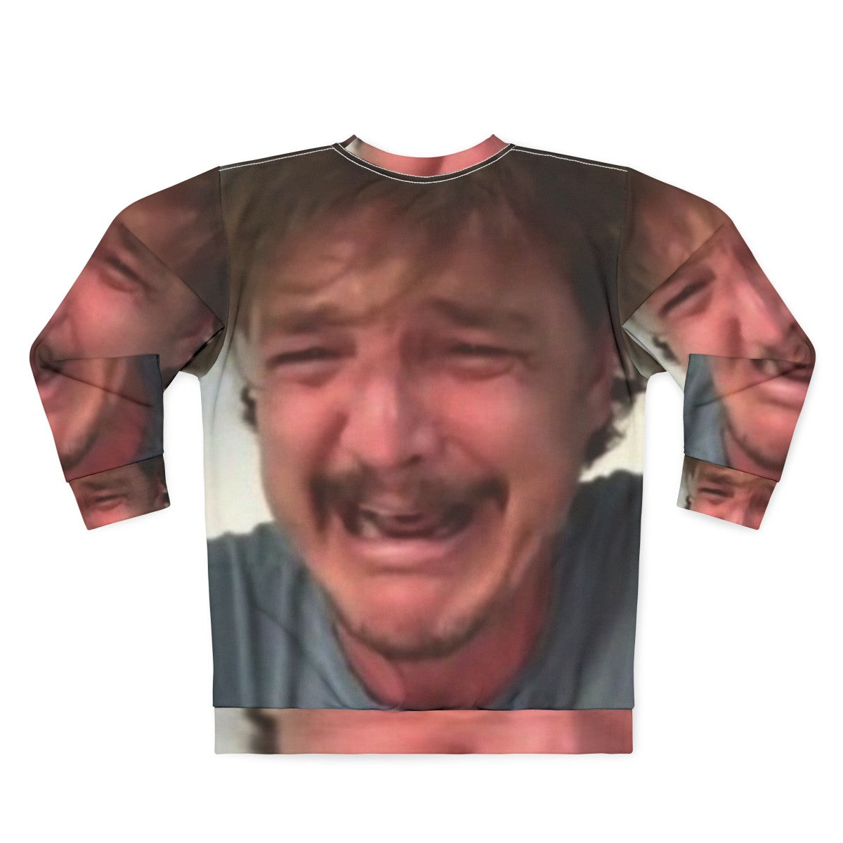 Pedro Pascal Crying Meme Sweatshirt - Back