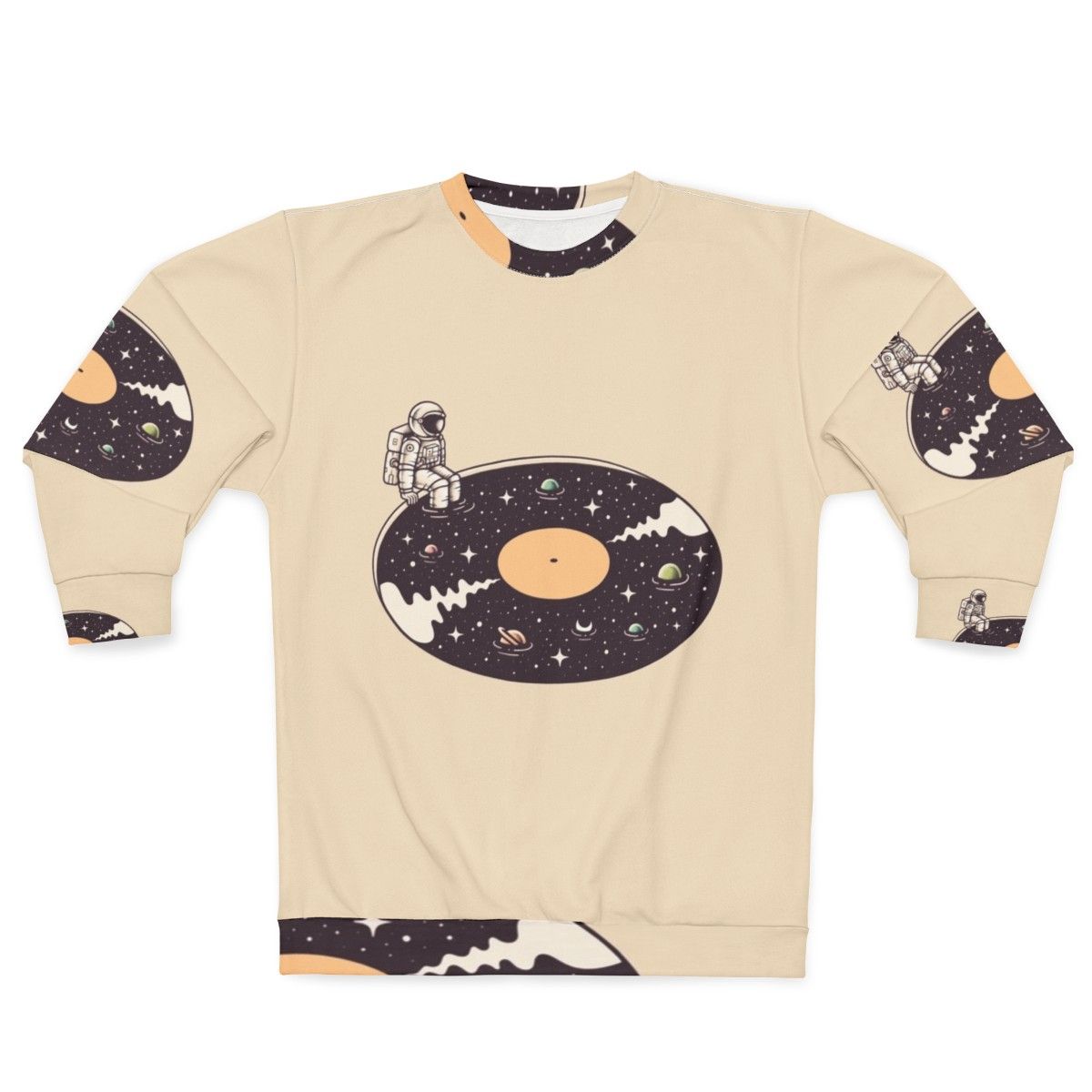 Cosmic Sound Sweatshirt with Astronaut and Space Themed Design