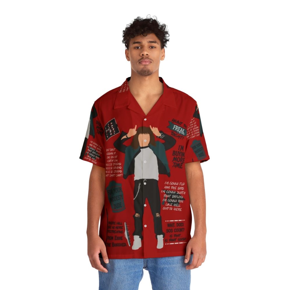 Eddie Munson Stranger Things Quotes Hawaiian Shirt - People Front