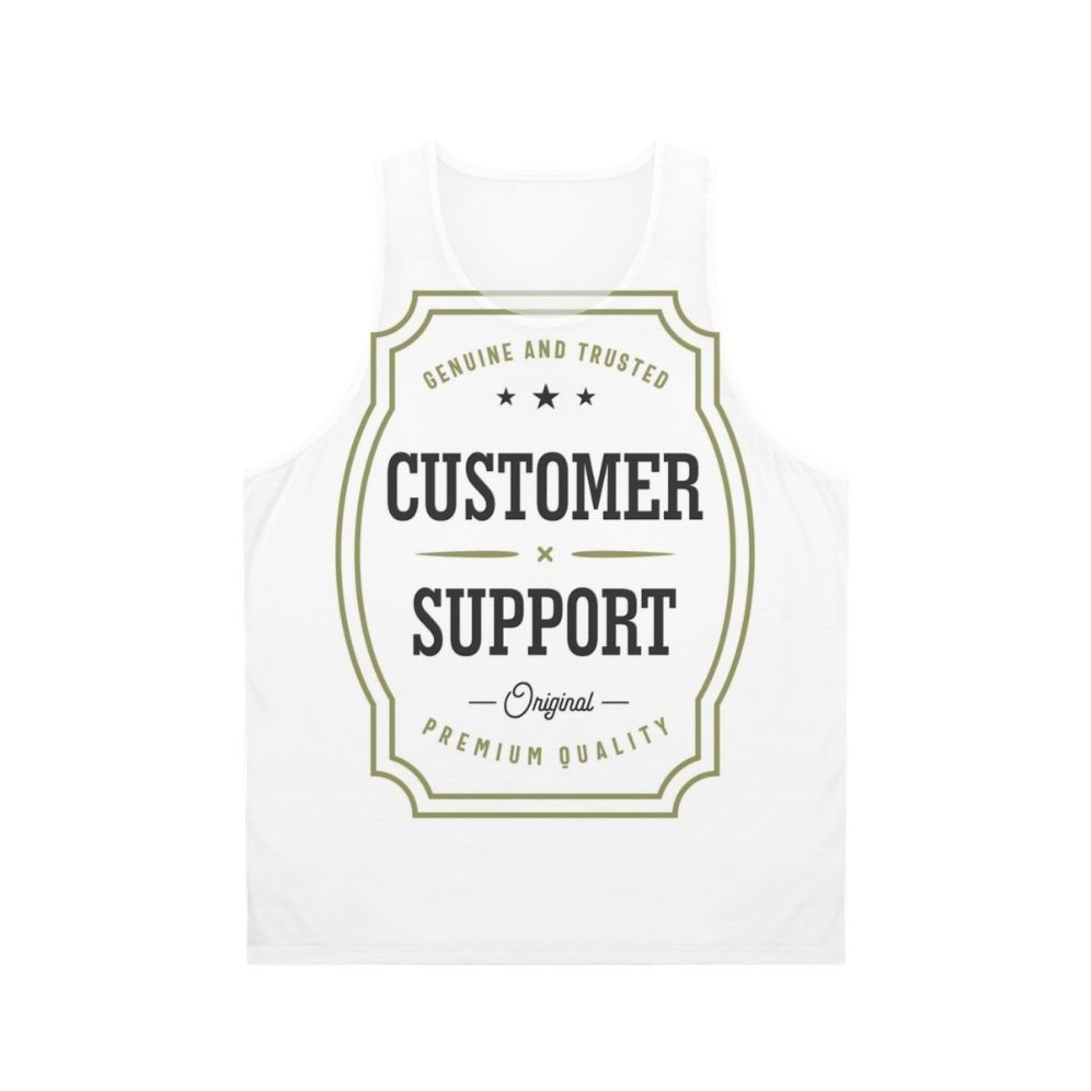 Customer support unisex tank top