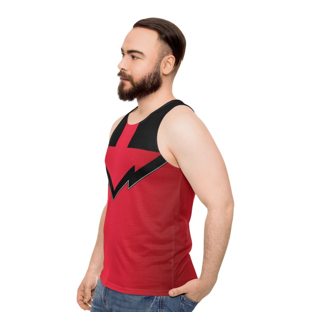 Timefire Unisex Tank Top featuring power rangers and time travel design - men side