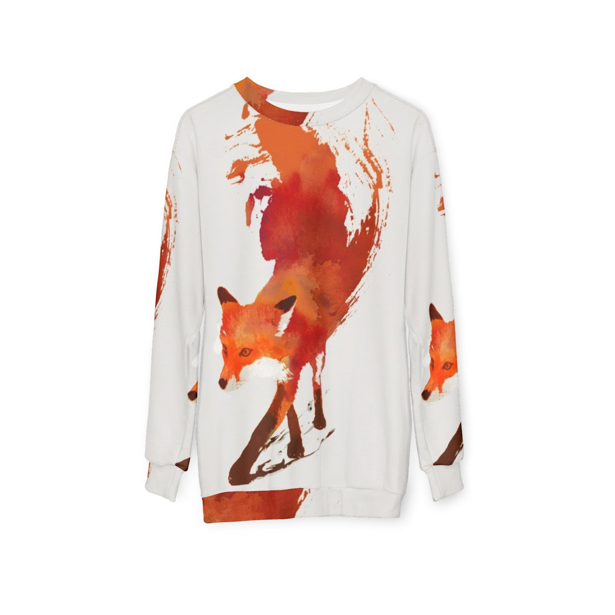 Watercolor Vulpes Vulpes Fox Sweatshirt - hanging