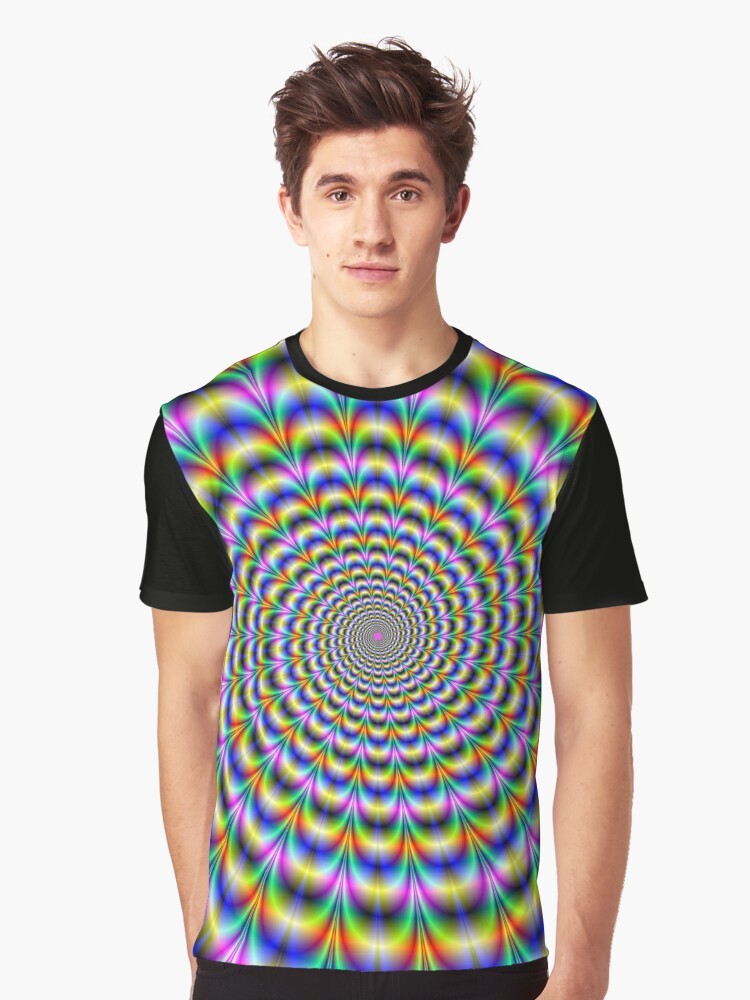 Vibrant psychedelic swirl graphic t-shirt - Men