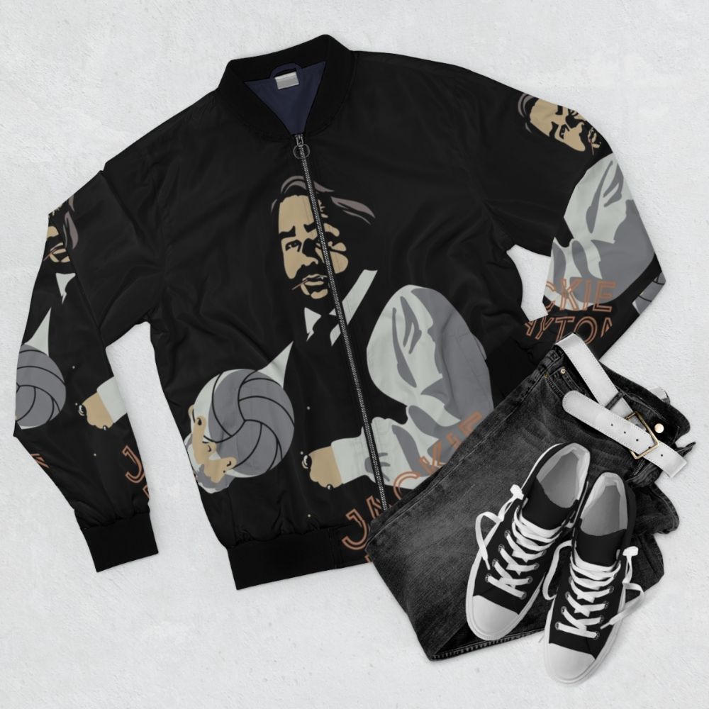 Laszlo Cravensworth Bomber Jacket from the TV show "What We Do in the Shadows" - Flat lay