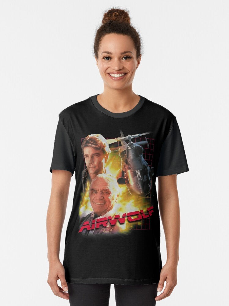 Airwolf 80s Retro TV Series Graphic T-Shirt - Women