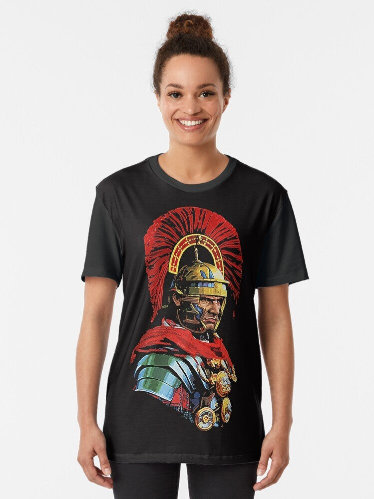 Roman centurion portrait graphic t-shirt - Women