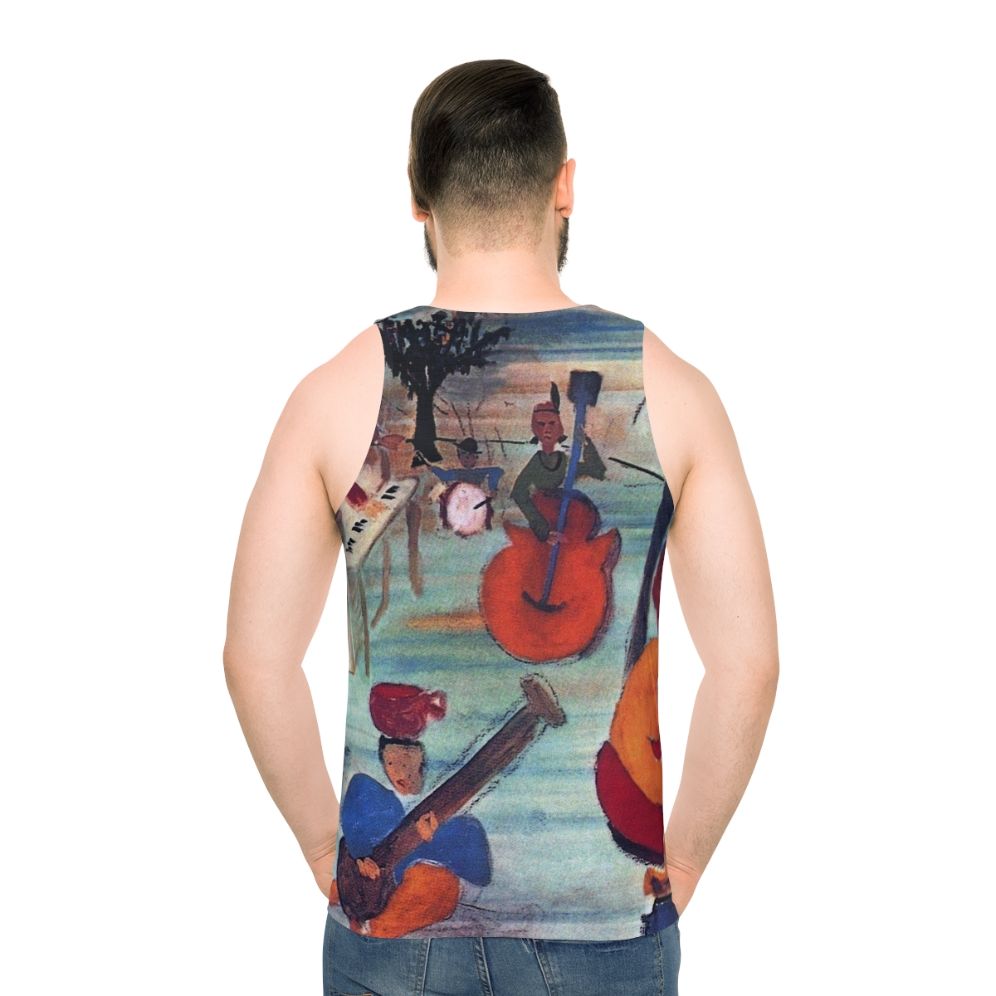 The Band's 'Big Pink' Album Cover Unisex Tank Top - men back