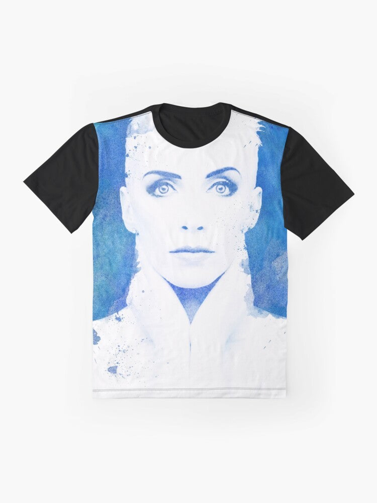 Annie Lennox watercolor graphic t-shirt - Flat lay