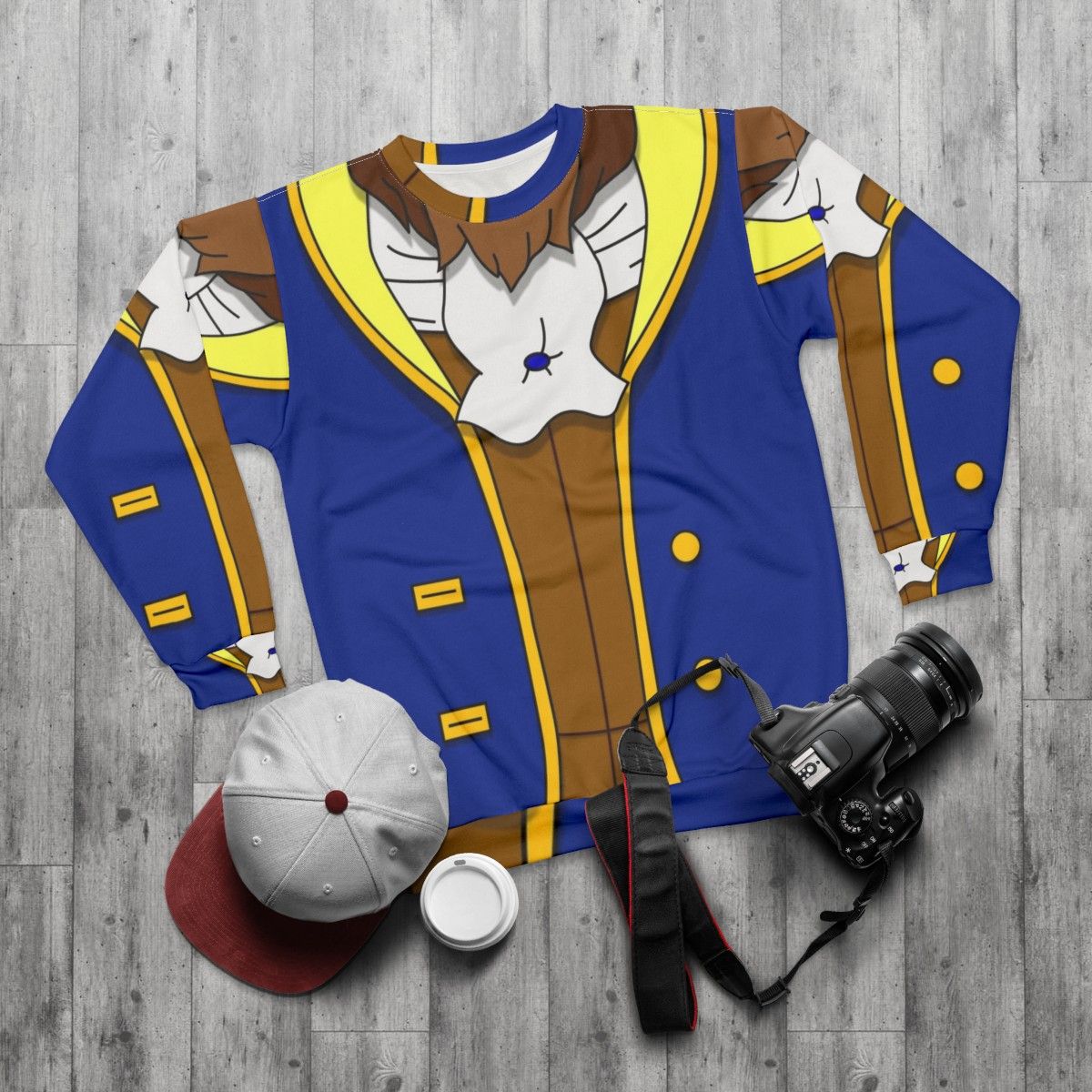 Ballroom Beauty Beast Disney Prince Sweatshirt - flat lay