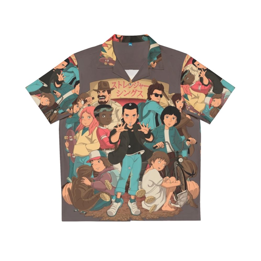 Stranger Anime 2 Hawaiian Shirt with Demogorgon, Eleven, and Dustin