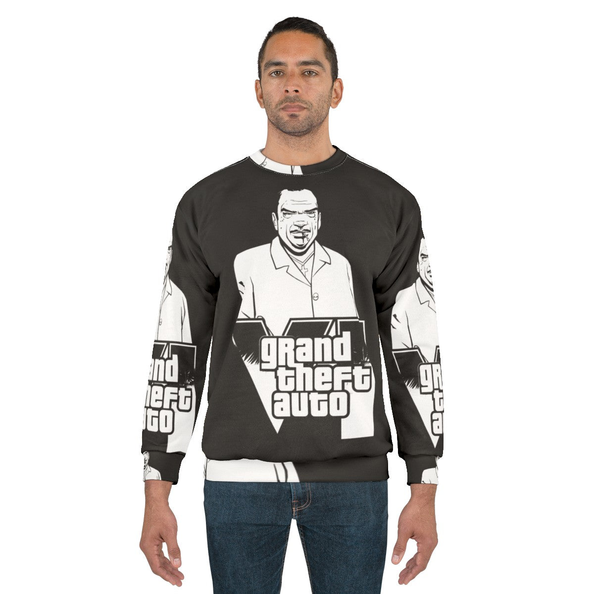 Grand Theft Auto Sweatshirt featuring classic GTA video game graphics - men