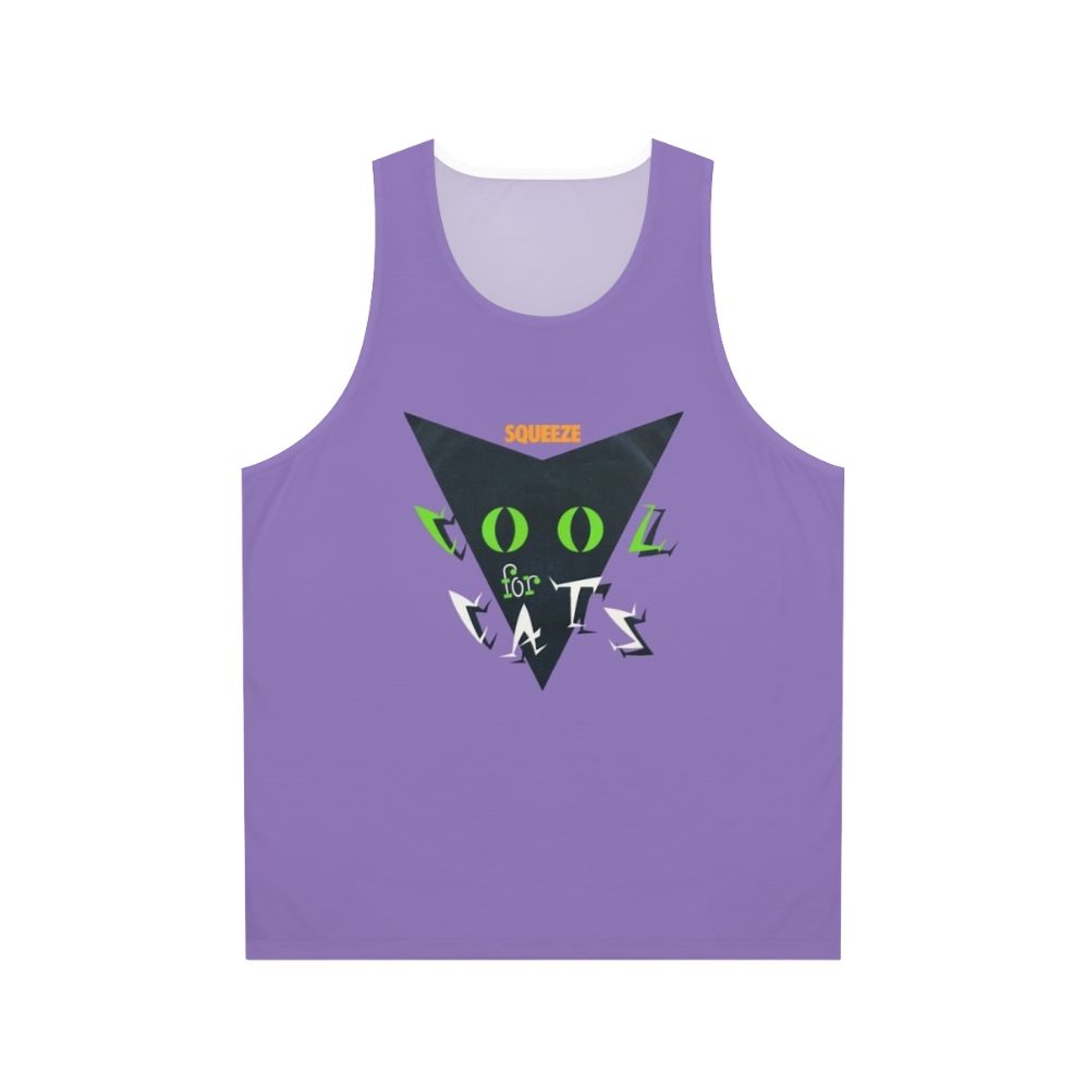 Unisex tank top with Cool For Cats album artwork