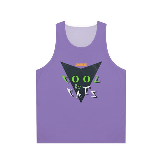 Unisex tank top with Cool For Cats album artwork