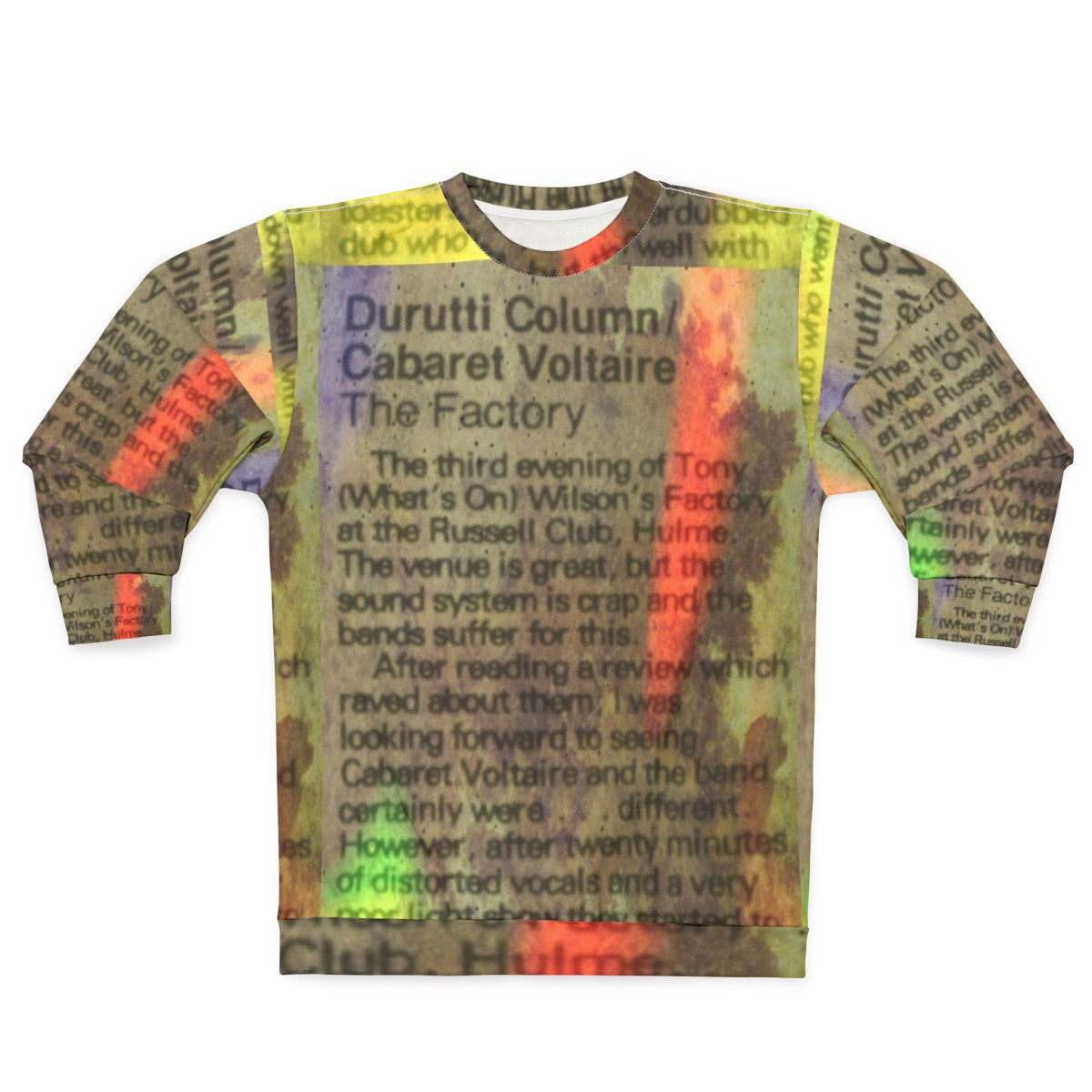 The Durutti Column Sweatshirt - Cult British Post-Punk Band