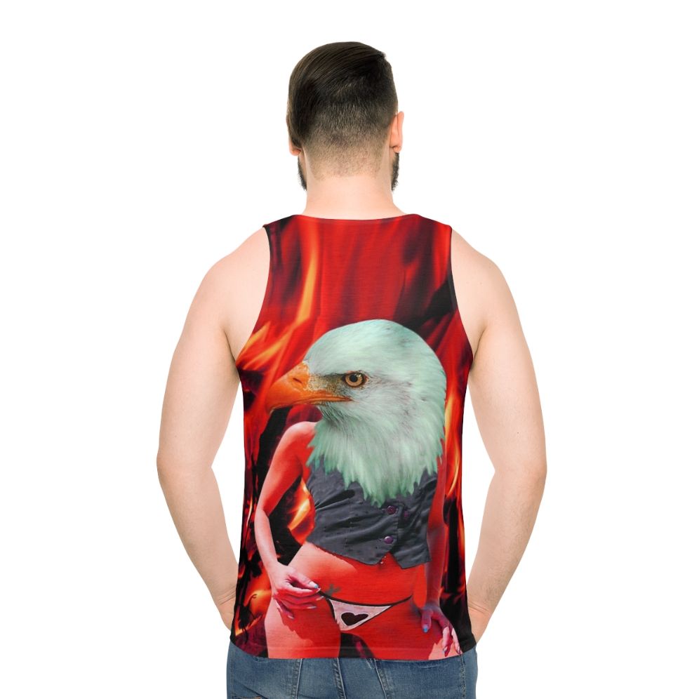 Vibrant phoenix unisex tank top - men back