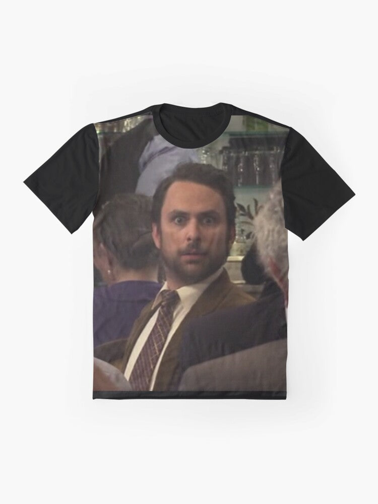 Always Sunny in Philadelphia (ASIP) graphic t-shirt featuring Charlie, Mac, and Donald - Flat lay