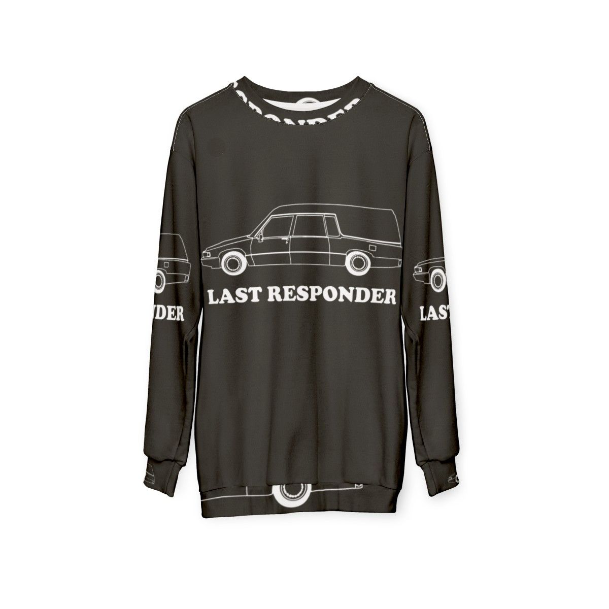 Last Responder Funeral Sweatshirt - hanging