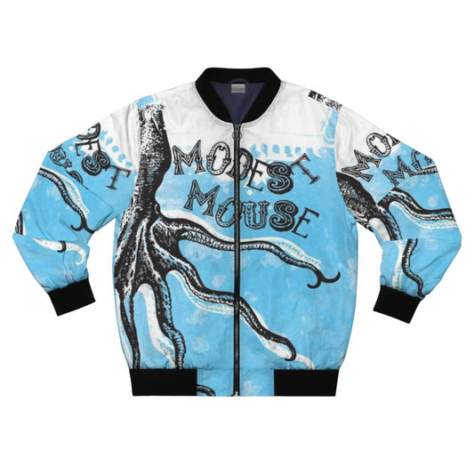 Modest Mouse Octopus Bomber Jacket, featuring a vibrant octopus design on a stylish bomber jacket