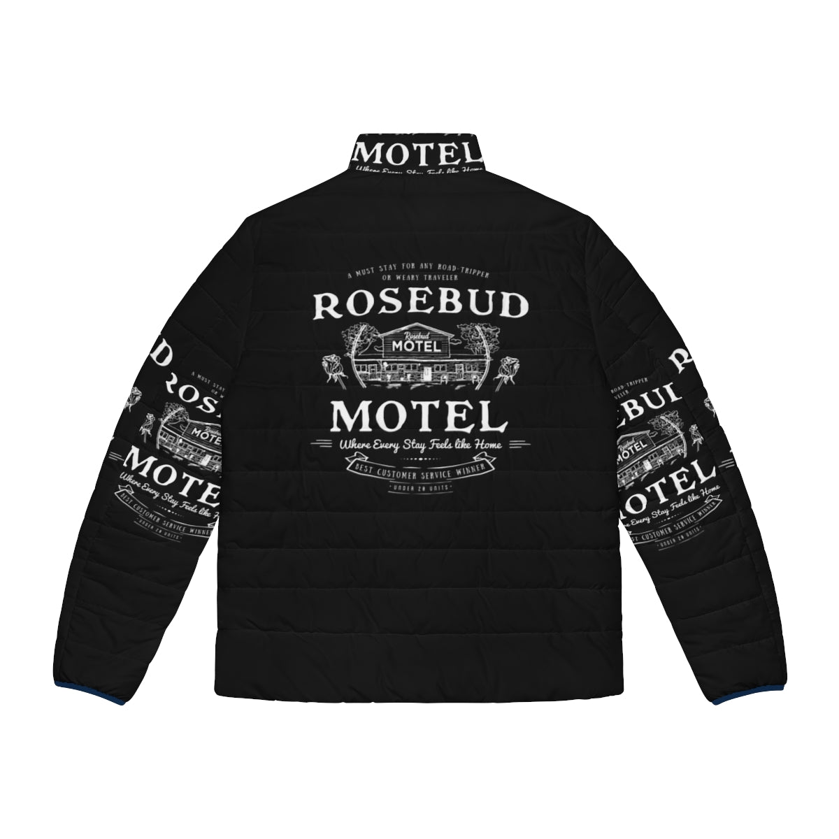 Rosebud Motel inspired funny puffer jacket for Schitt's Creek fans - Back