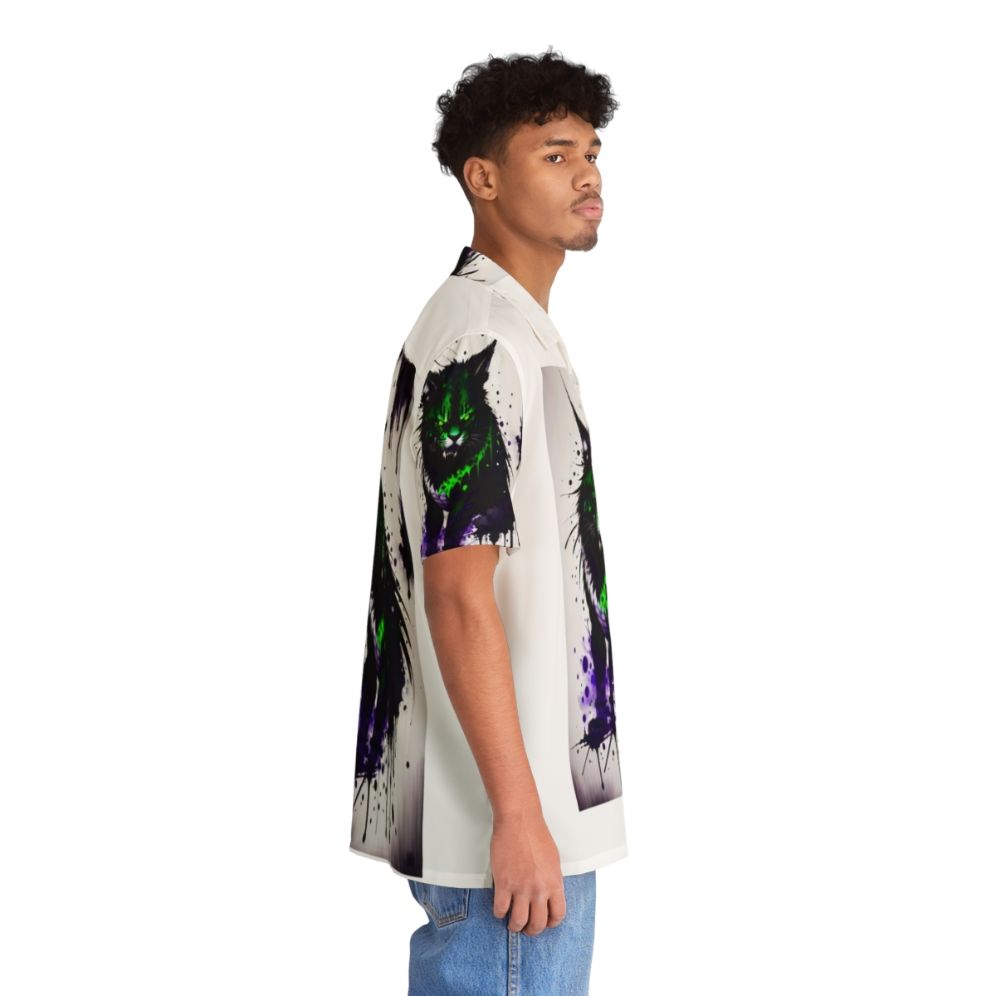 Monster Cat Hawaiian Shirt for Fantasy Lovers - People Pight