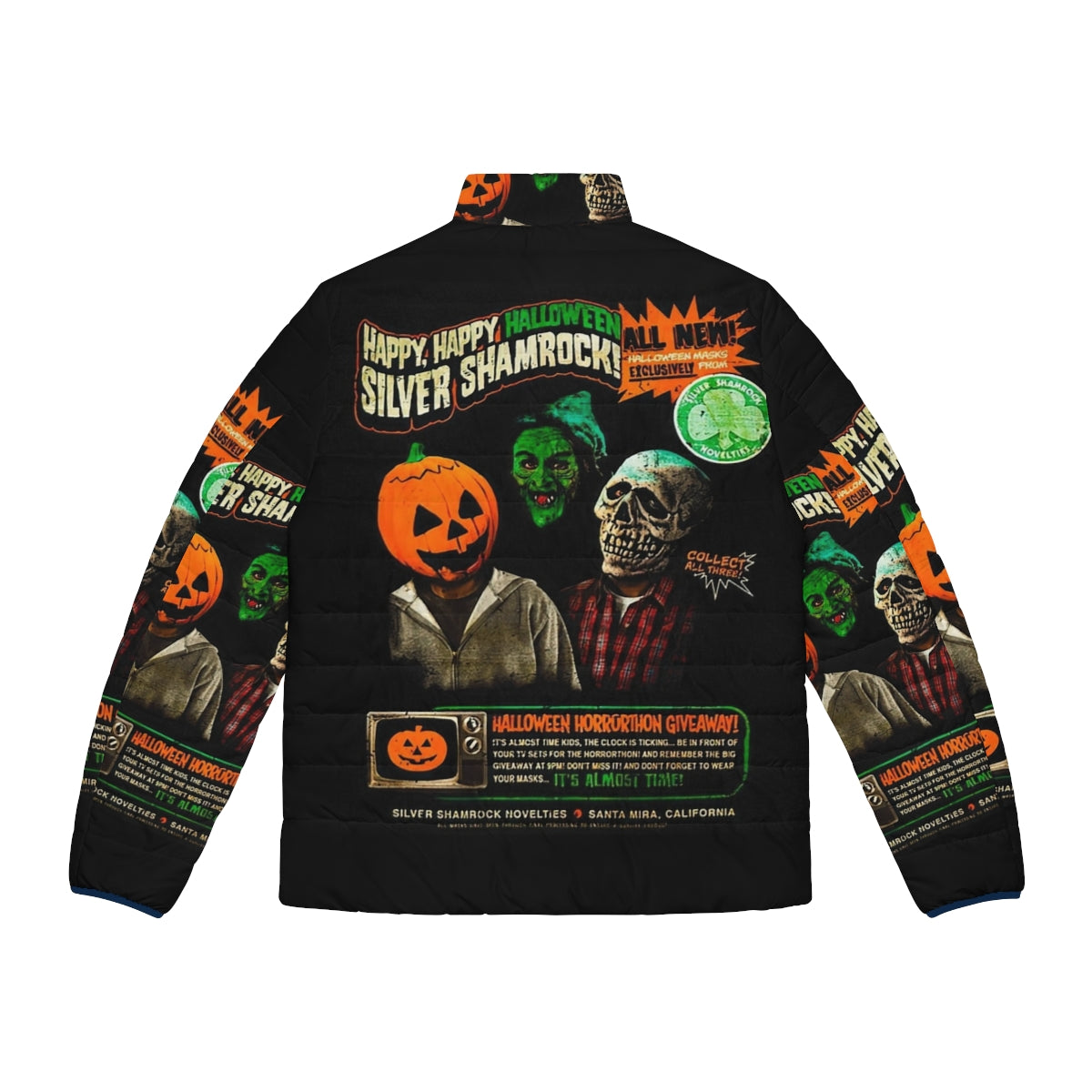 Puffer jacket inspired by the classic horror film Halloween 3: Season of the Witch - Back