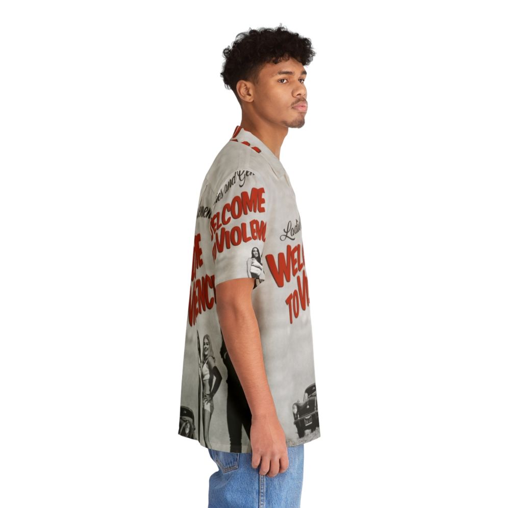 "Welcome To Violence" Hawaiian Shirt with Cult Movie Inspired Graphics - People Pight