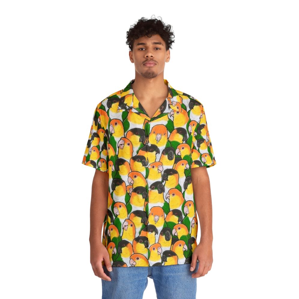 Caique parrot Hawaiian shirt - People Front