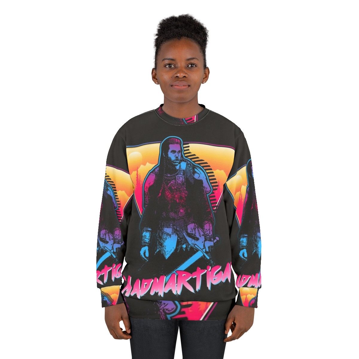 Madmartigan Outrun Style Sweatshirt - Willow Movie Fan Art - women