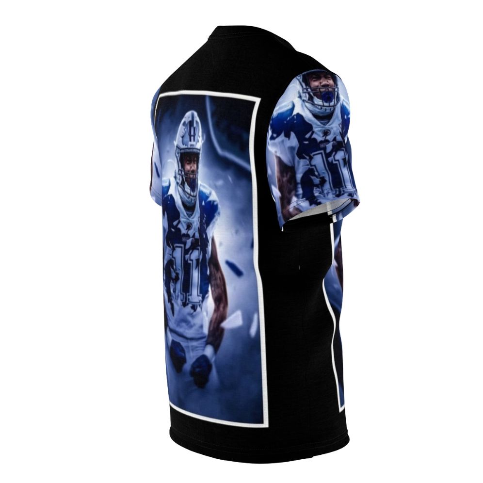 Micah Parsons themed all-over-print t-shirt featuring the Dallas Cowboys linebacker - men right