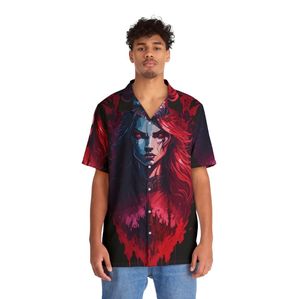 Castlevania Queen Carmilla Hawaiian Shirt - People Front