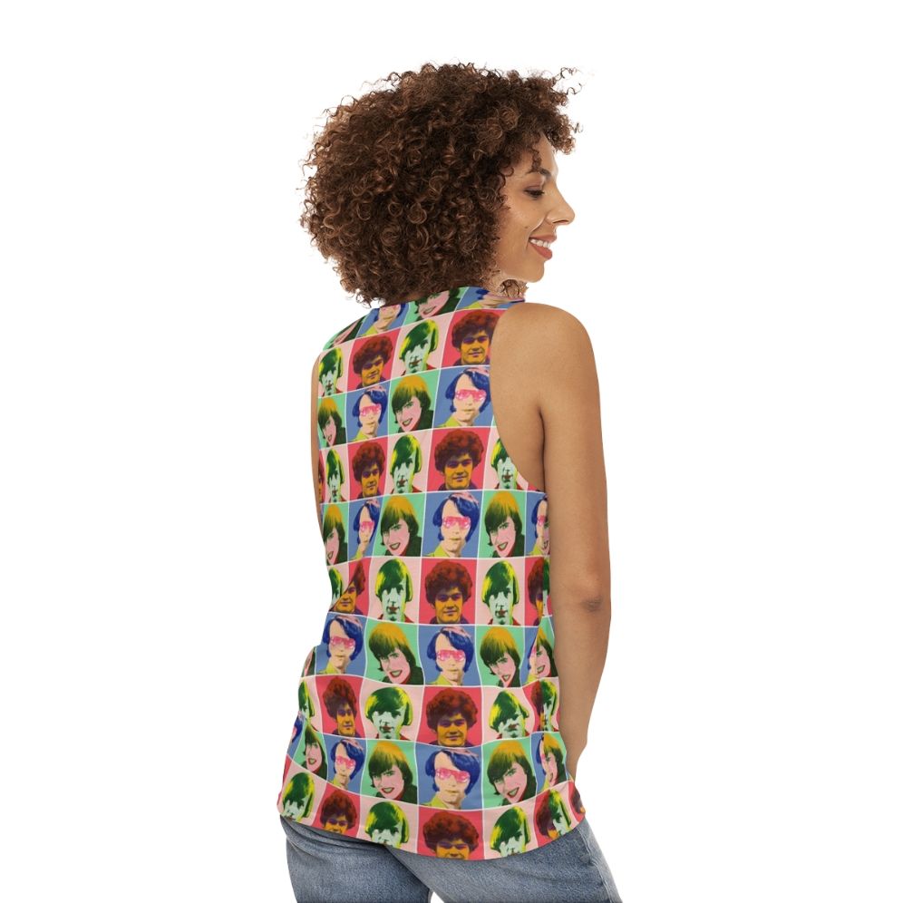 Warhol Monkees Checkered Unisex Tank Top - women back