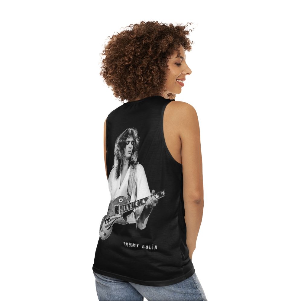 Tommy Bolin classic rock 70s music unisex tank top - women back