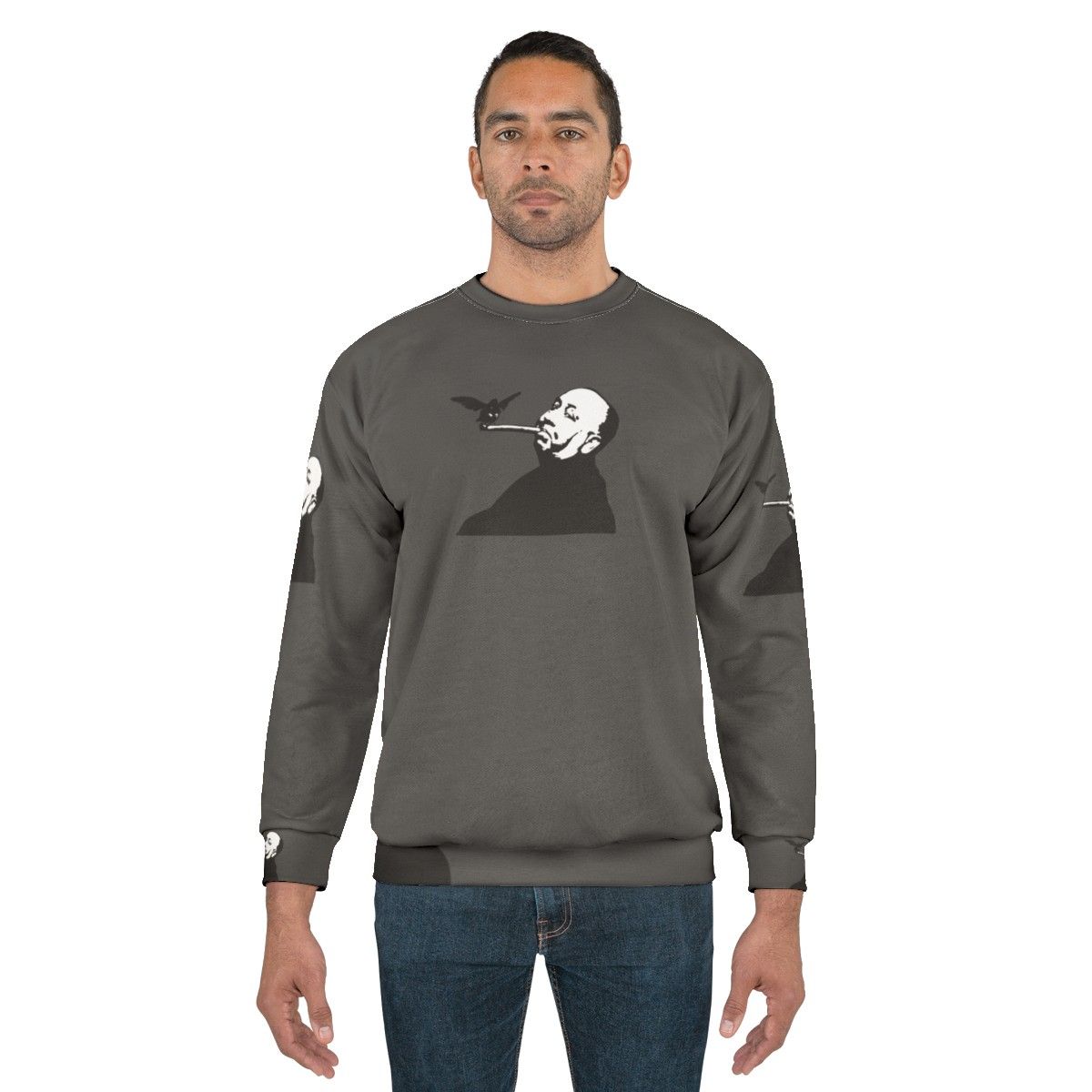 Alfred Hitchcock Birds and Cigar Graphic Sweatshirt - men