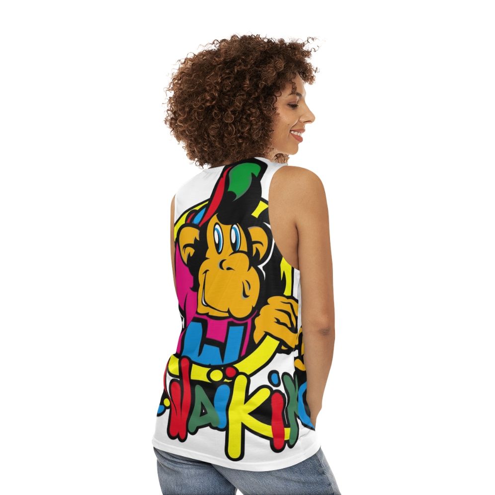 Retro Waikiki Monkey 80s Unisex Tank Top - women back