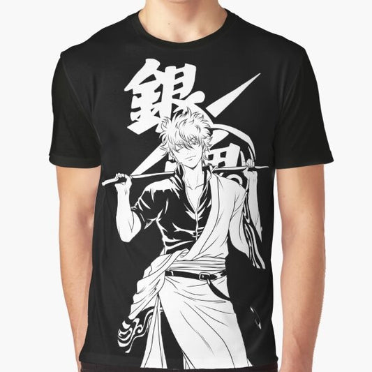 Gintoki Sakata from the Anime and Manga Series Gintama Graphic T-Shirt