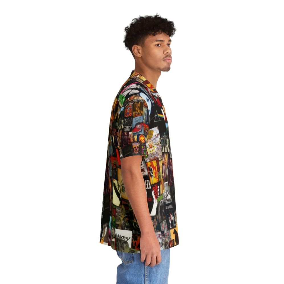 Music-inspired Hawaiian shirt with collage design - People Pight