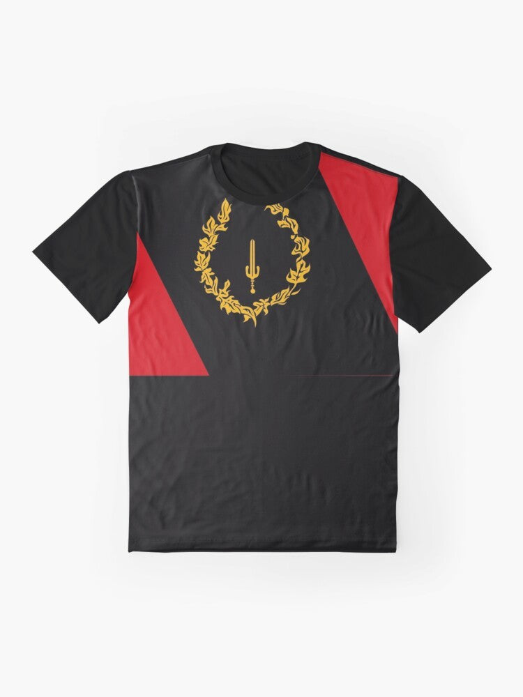 Black American heritage flag graphic design on a t-shirt - Flat lay