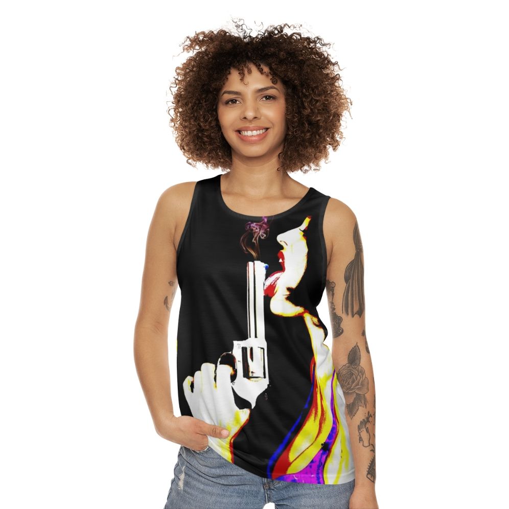 Smokin' Gun unisex graphic tank top - women