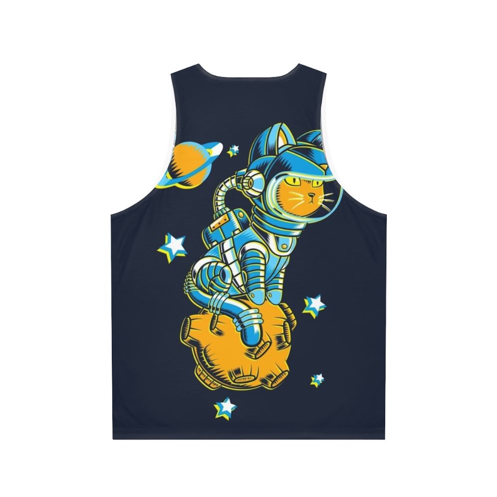 Cosmic Cat Unisex Space Tank Top - Back