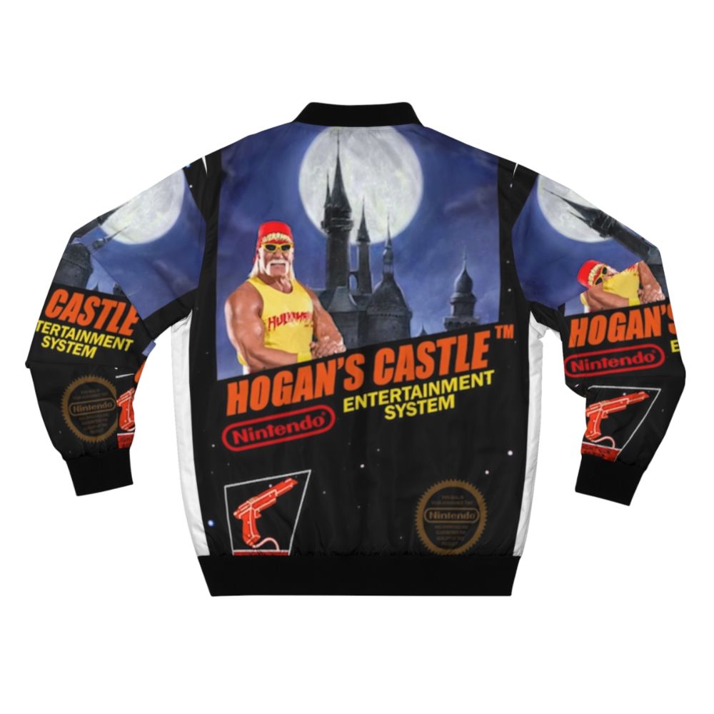 Hogan's Castle bomber jacket featuring video game dunkey graphics - Back