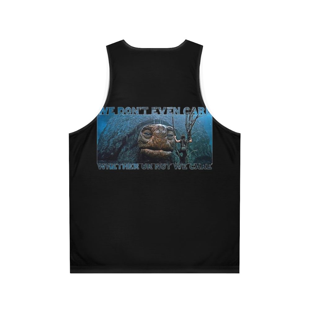 Unisex tank top with graphic design of the turtle from 'The Neverending Story' - Back