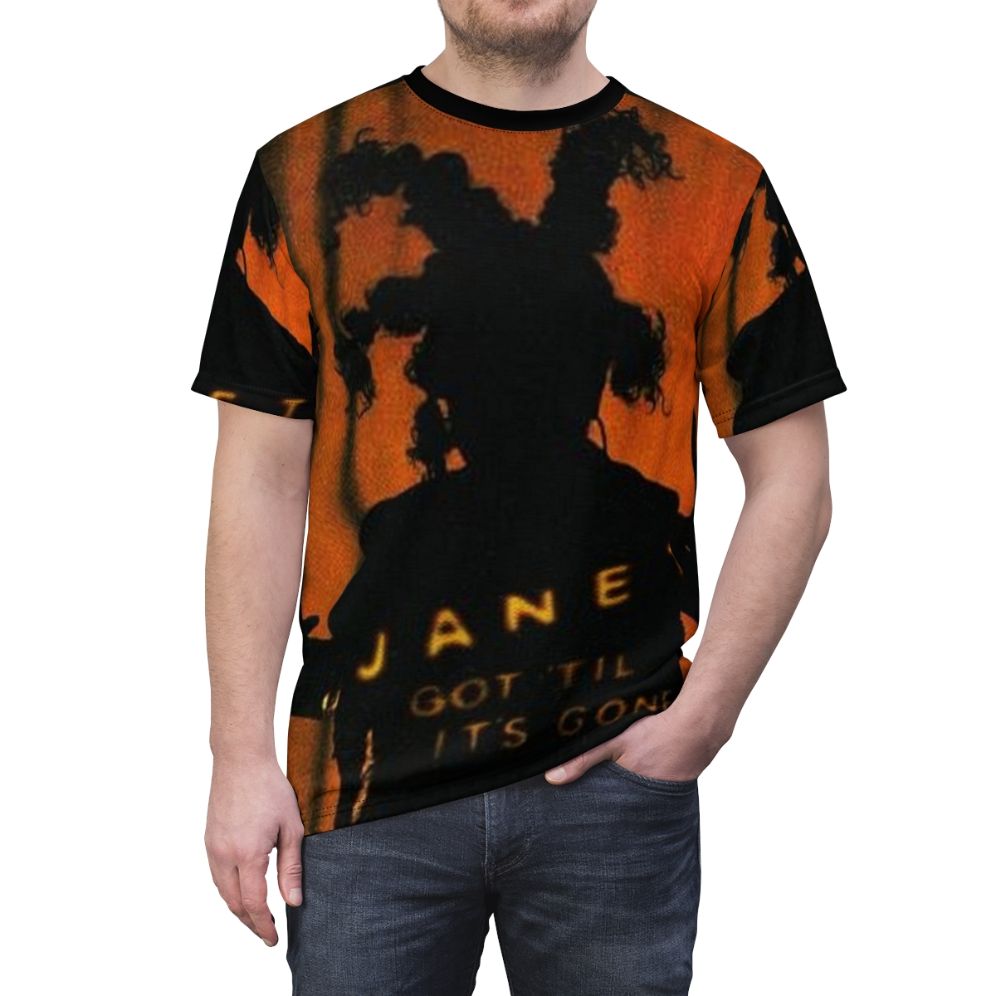 90s inspired Janet Jackson inspired all-over-print t-shirt - men front