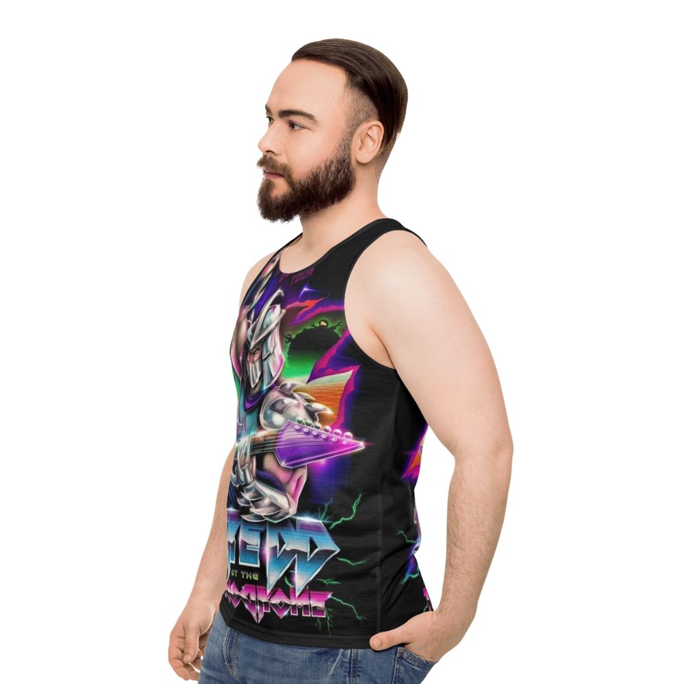 Shredd Live at the Technodrome Unisex Tank Top - men side