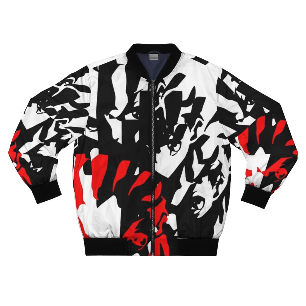 Boondocks Bomber Jacket featuring characters Huey and Riley Freeman in an afro-inspired style