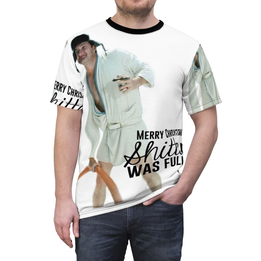 Cousin Eddie-inspired Christmas vacation t-shirt with a festive and funny design - men front