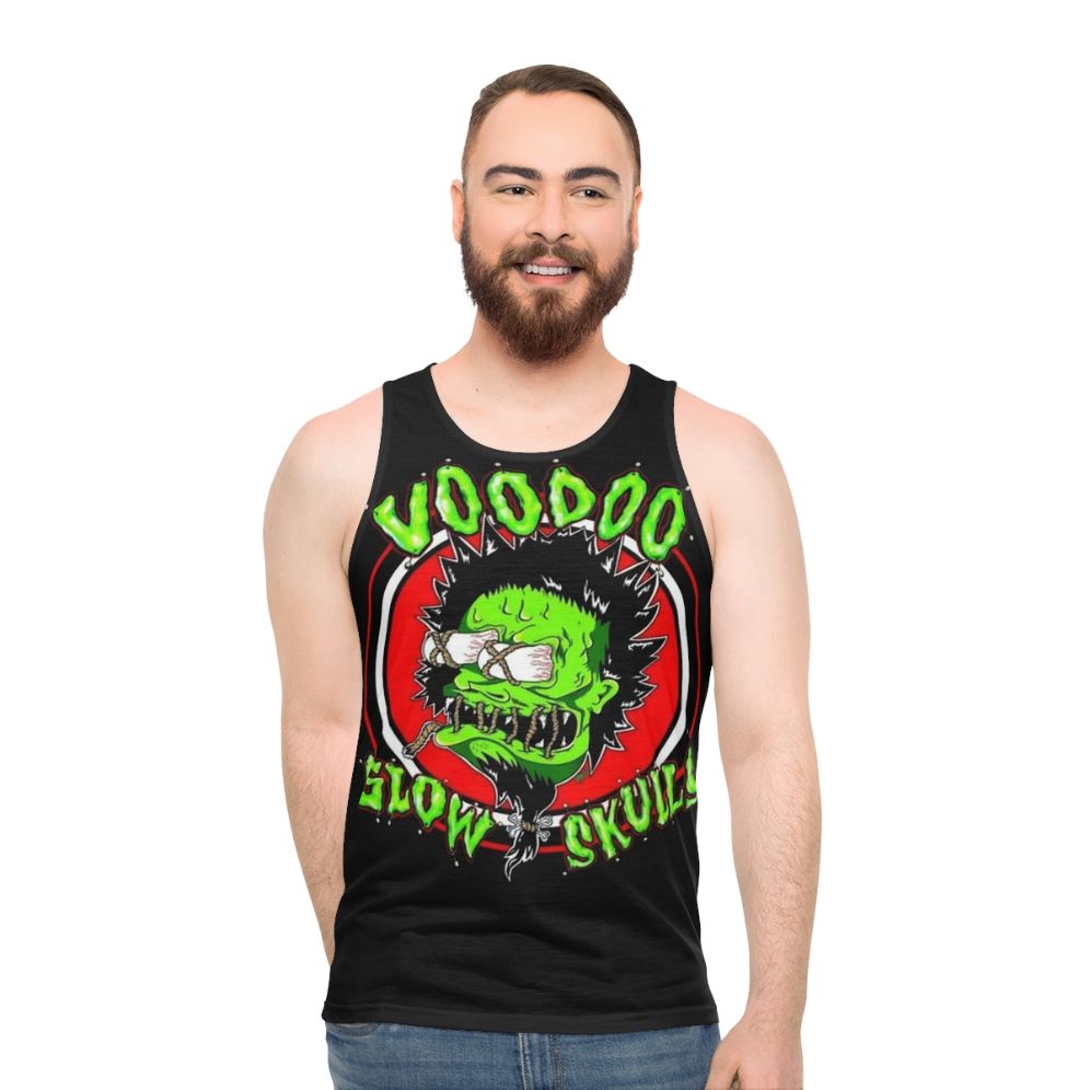 Unisex skull print punk rock ska music tank top - men