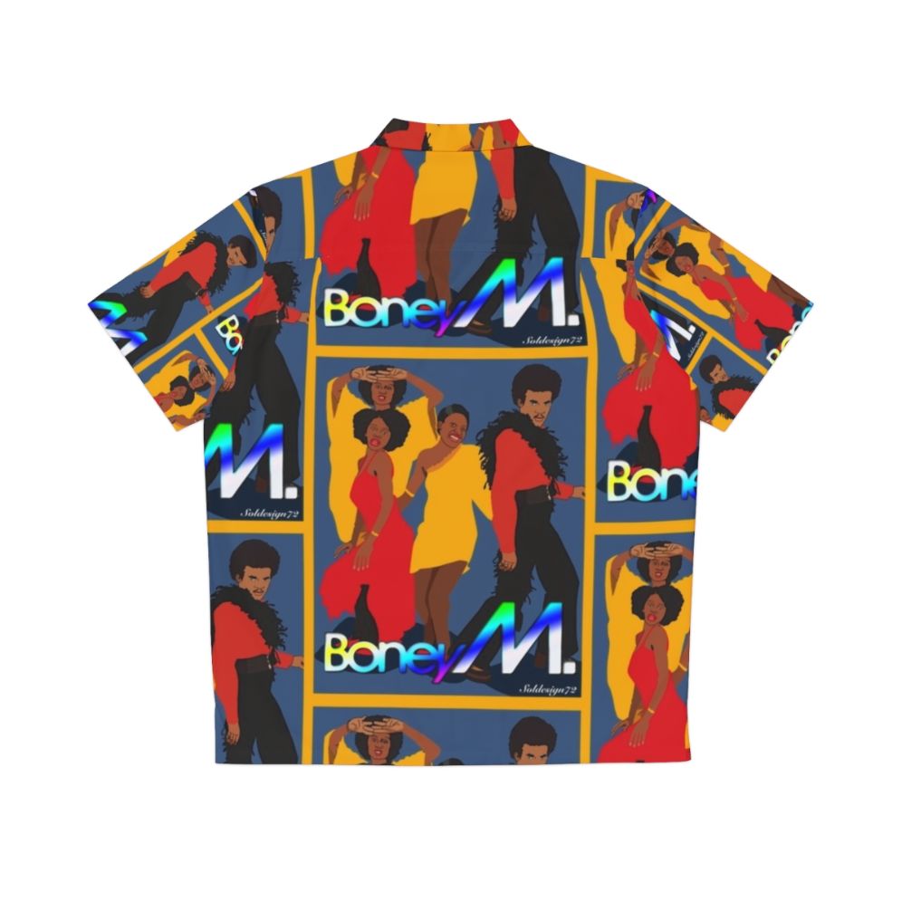 Boney M-inspired Hawaiian shirt with retro music group graphics - Back